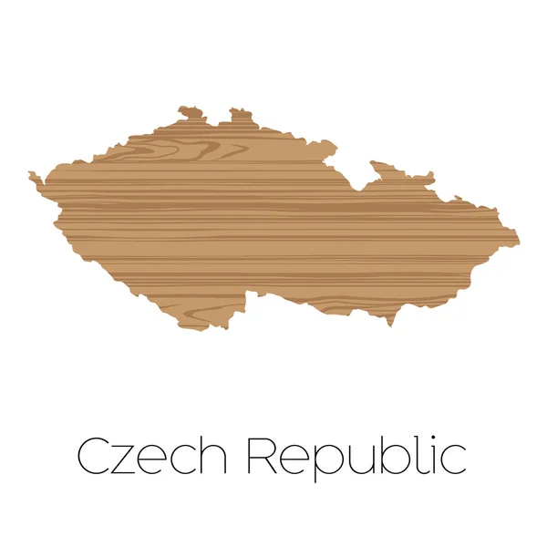 Country Shape isolated on background of the country of Czech Rep — Stock Photo, Image