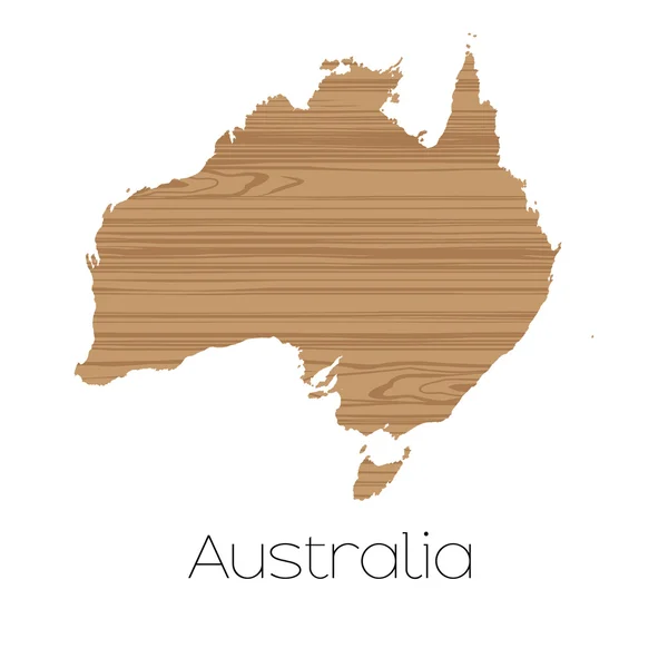 Tvar země izolovány na pozadí ze země Austrálie — Stock fotografie