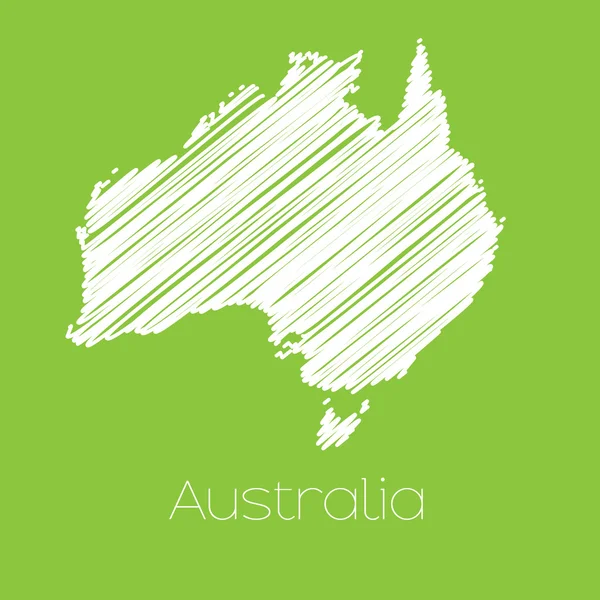 Mapa do país da Austrália — Fotografia de Stock