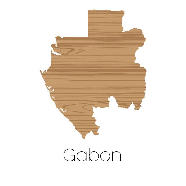 País Forma isolada no fundo do país do Gabão — Fotografia de Stock