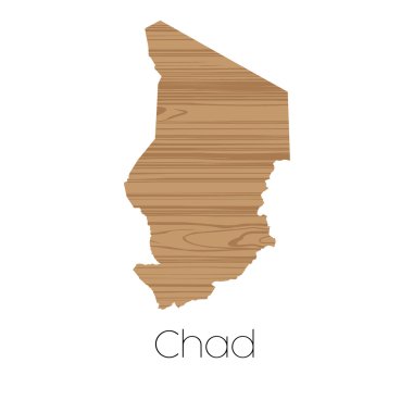 Çad'ın ülkenin arka planda izole ülke şekli