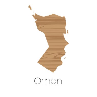 Umman ülkenin arka planda izole ülke şekli