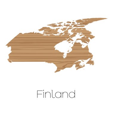 Finlandiya'nın ülkenin arka planda izole ülke şekli