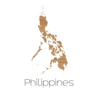 Philippin ülkenin arka plan üzerinde izole ülke şekli