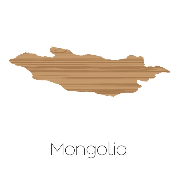 Paese Forma isolata sullo sfondo del paese della Mongolia — Foto Stock