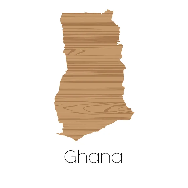 Country Shape isolated on background of the country of Ghana — Stock Photo, Image