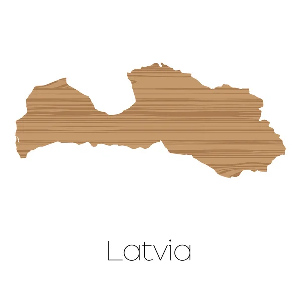 Forma del país aislado en el fondo del país de Letonia — Foto de Stock