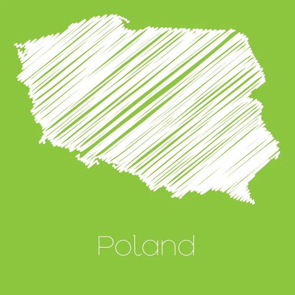 Map of the country of Poland — Stock Photo, Image