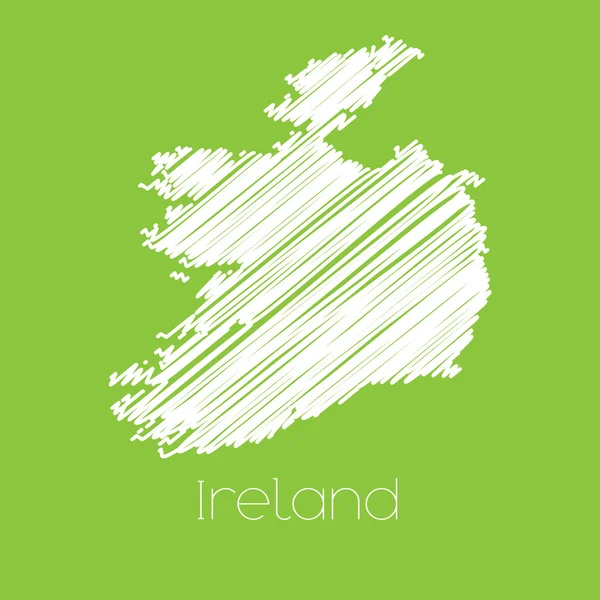 Mapa do país da Irlanda — Fotografia de Stock