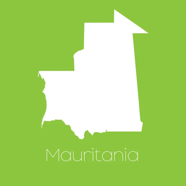 モーリタニアの国の地図 — ストック写真