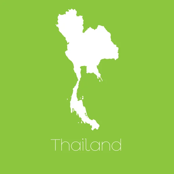 Mappa del paese di Thailandia — Foto Stock