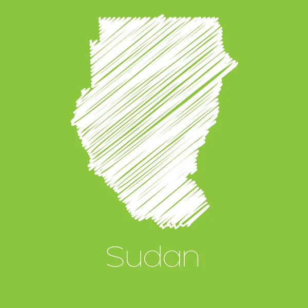 Karte des sudanesischen Landes — Stockfoto