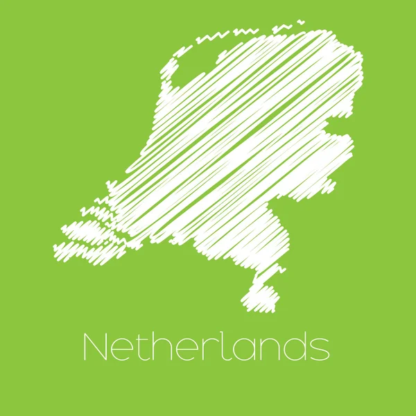 荷兰国家的地图 — 图库照片