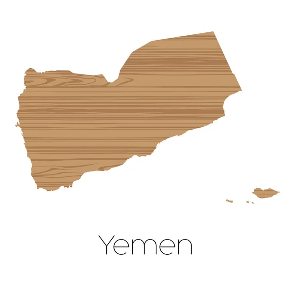 Forme du pays isolé sur fond du pays du Yémen — Photo