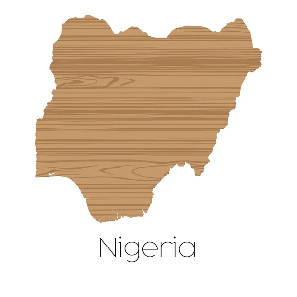 Country Shape isolated on background of the country of Nigeria — Stock Photo, Image