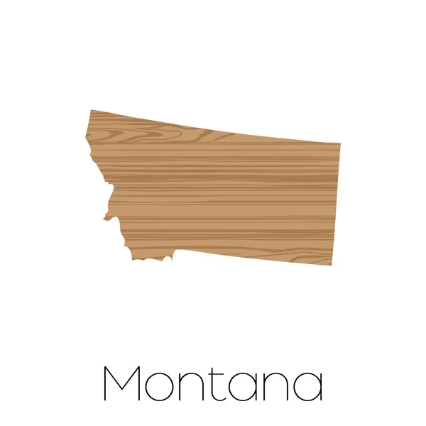 Forma ilustrada do Estado de Montana — Fotografia de Stock