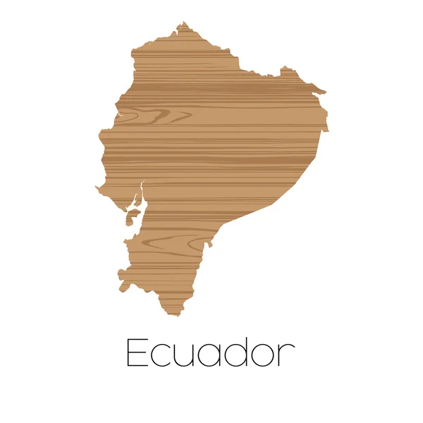 エクアドルの国の背景に分離された国の形状 — ストック写真