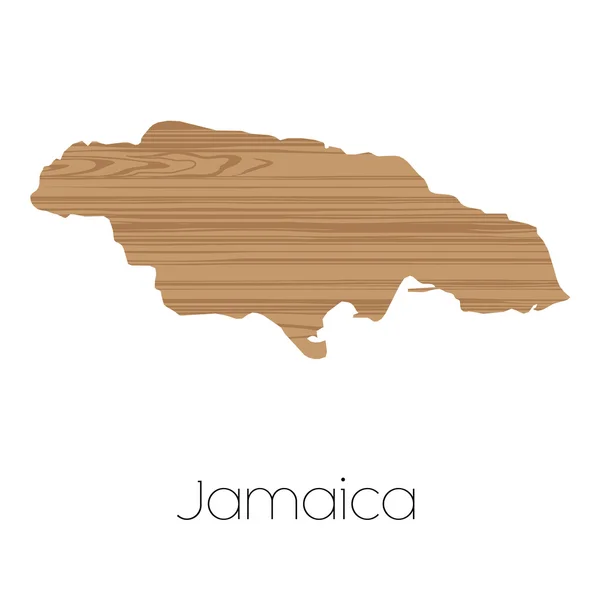 Tvar země izolovány na pozadí země Jamajka — Stock fotografie