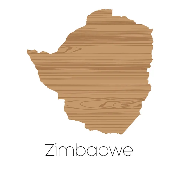 Paese Forma isolata sullo sfondo del paese dello Zimbabwe — Foto Stock