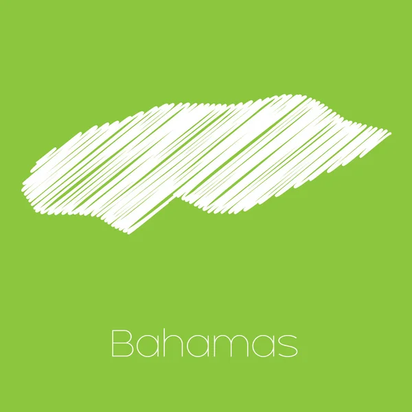 Mapa del país de Bahamas — Foto de Stock