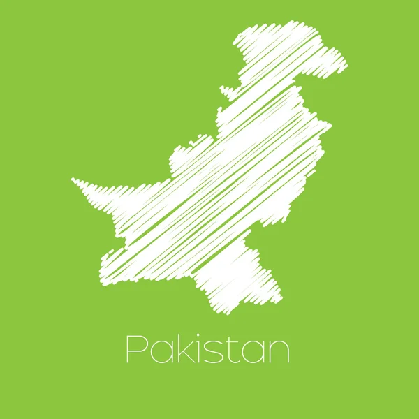 Mapa del país de Pakistán — Foto de Stock