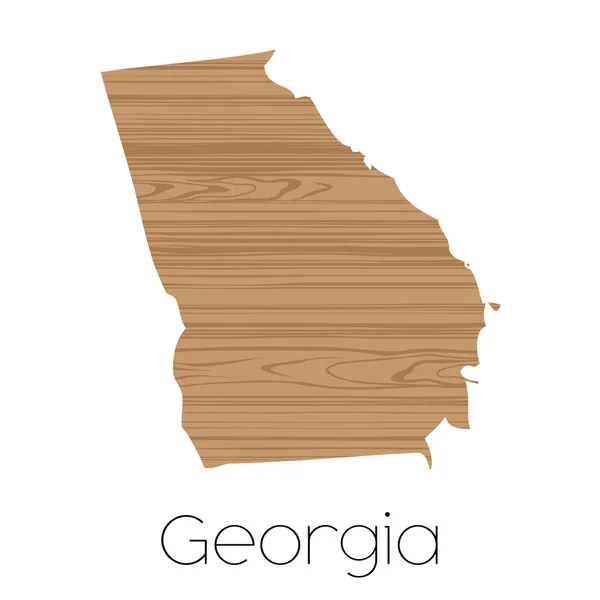 Ilustrowane kształt w stanie Georgia — Zdjęcie stockowe