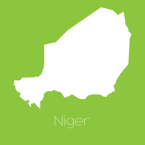 Mapa země Niger — Stock fotografie