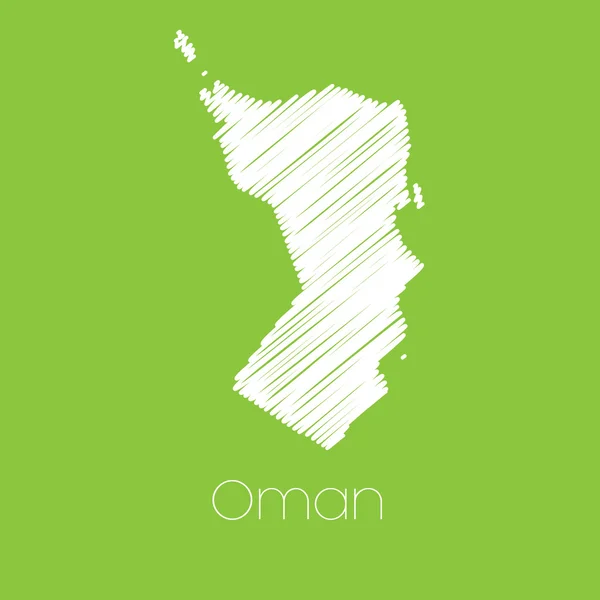 Mapa do país de Omã — Fotografia de Stock