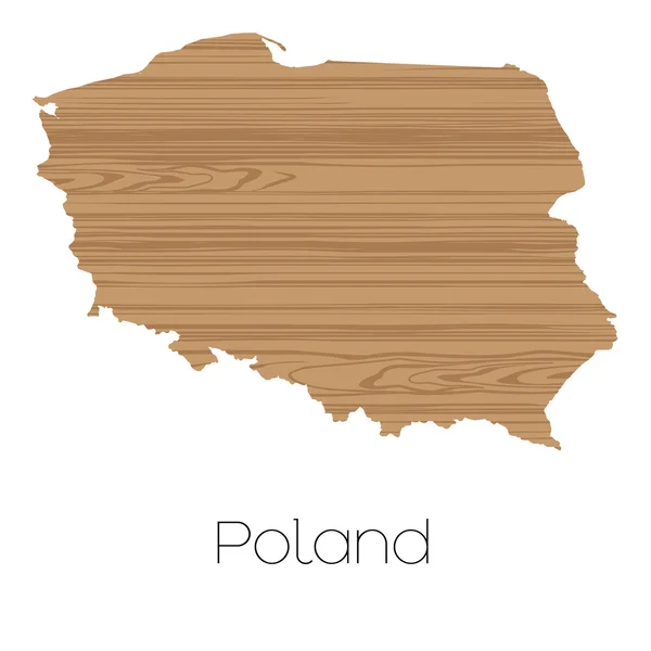 País Forma isolada no fundo do país da Polônia — Fotografia de Stock
