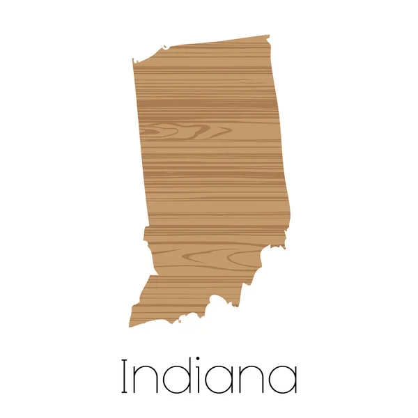 Forma ilustrada do Estado de Indiana — Fotografia de Stock