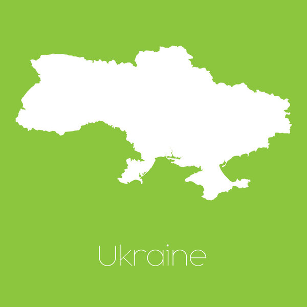 Map of the country of Ukraine
