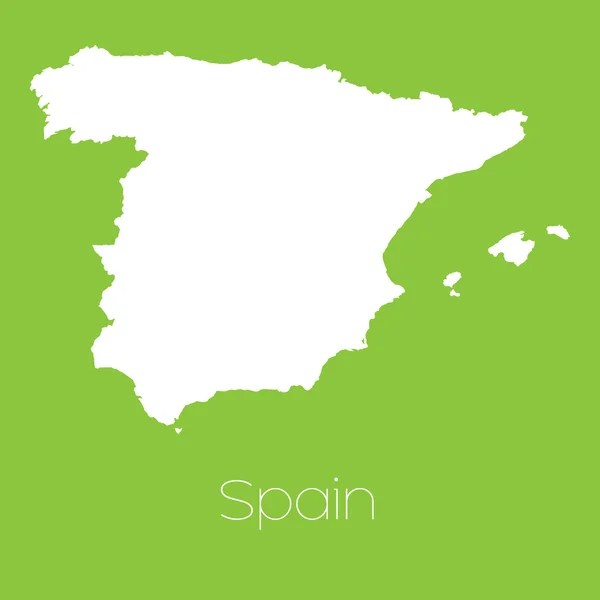 Mapa kraju, Hiszpania — Zdjęcie stockowe
