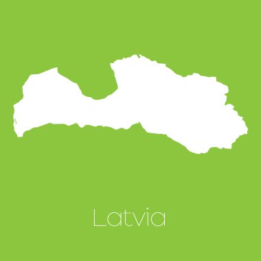 Letonya 'nın haritası