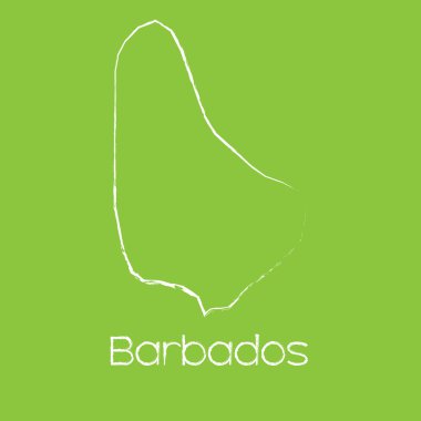 Barbados ülkesinin haritası
