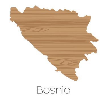 Bosna ülkenin arka plan üzerinde izole ülke şekli