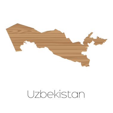 Uzbekista ülkenin arka plan üzerinde izole ülke şekli