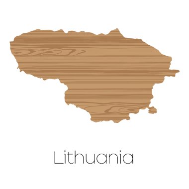 Litvanya'nın ülkenin arka planda izole ülke şekli