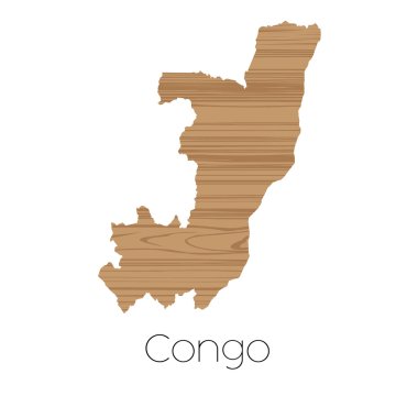 Kongo ülkenin arka plan üzerinde izole ülke şekli