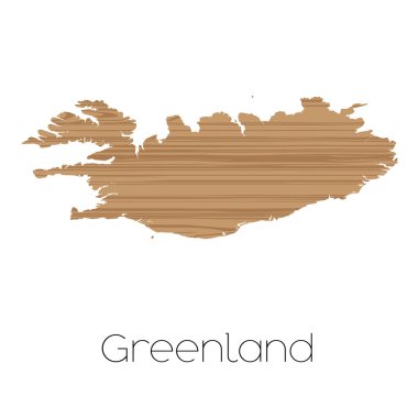 Grönland ülkenin arka planda izole ülke şekli