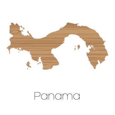 Panama ülkenin arka plan üzerinde izole ülke şekli