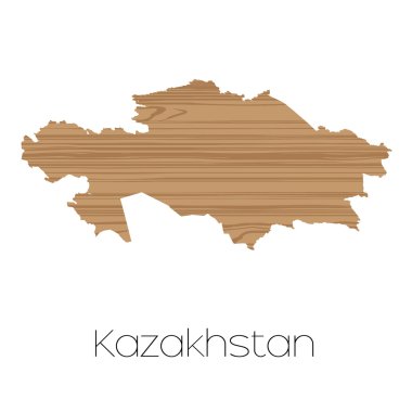 Kazakhsta ülkenin arka plan üzerinde izole ülke şekli