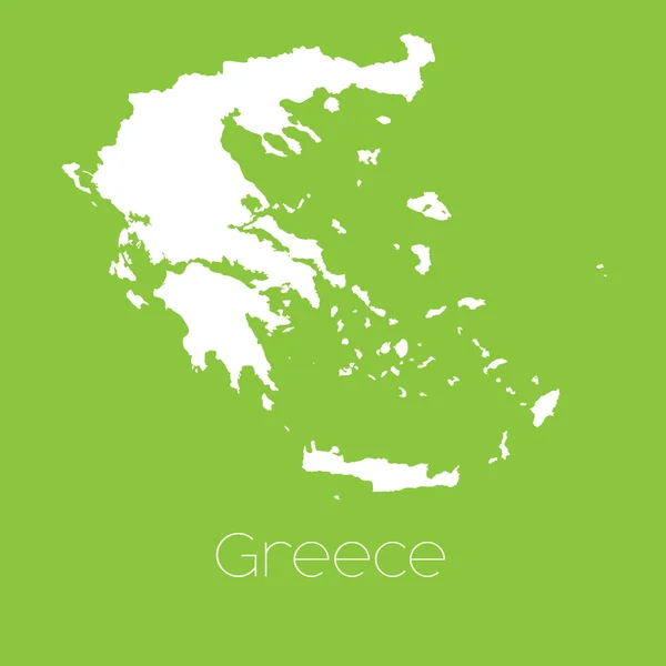 Mapa kraju, w którym znajduje się grecja — Wektor stockowy