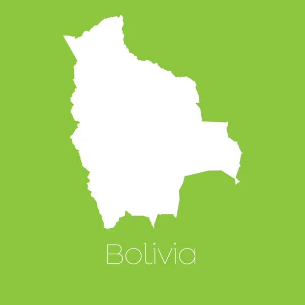 Map of the country of Bolivia — Stock Vector