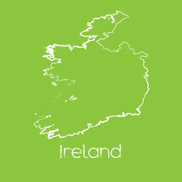 アイルランドの国の地図 — ストックベクタ