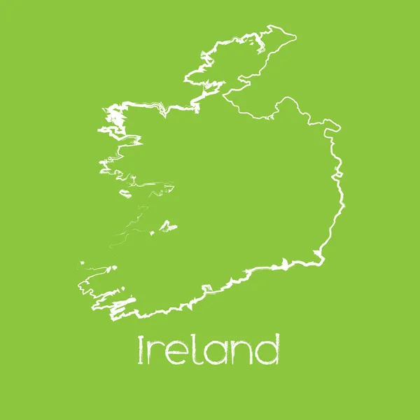 Carte du pays d'Irlande — Image vectorielle