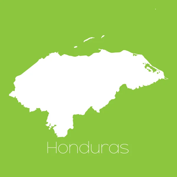 Map of the country of Honduras — Stock Vector