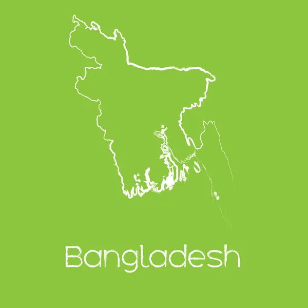 Mapa do país de Bangladesh —  Vetores de Stock