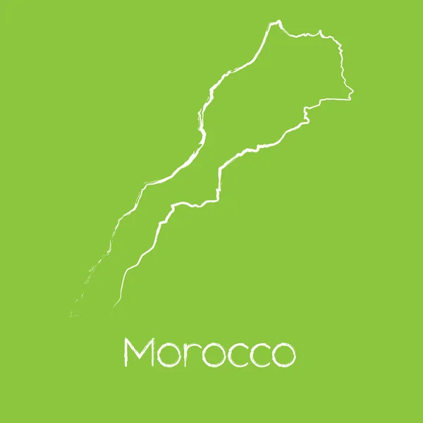 मोरोक्को देशाचा नकाशा — स्टॉक व्हेक्टर
