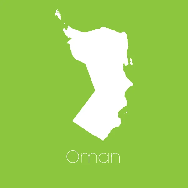 Kaart van het land van Oman — Stockvector