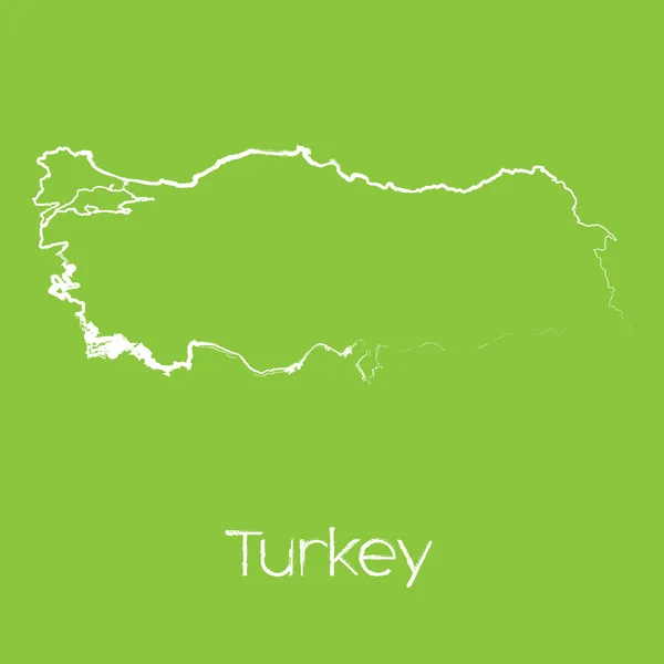 Türkiye 'nin haritası — Stok Vektör